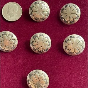 Desert Primrose Concho buttons Six (6)